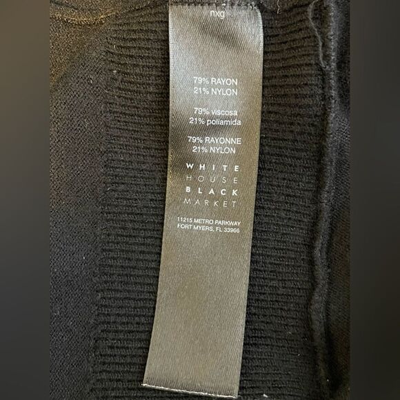 White House Black Market Black Waterfall Open Cardigan S - Picture 5 of 7